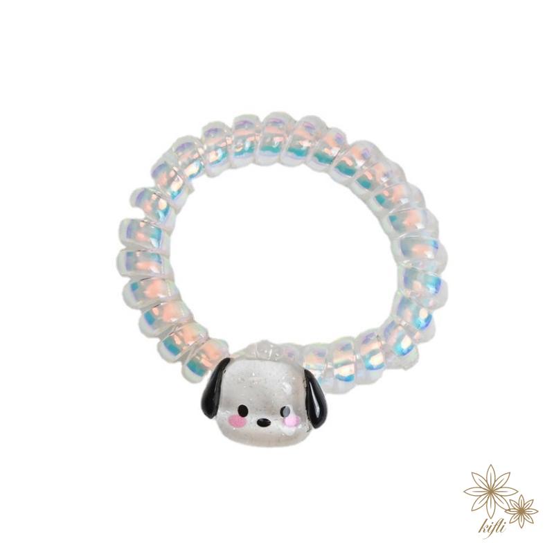 【kifli】Dây Cột Tóc Kiểu Dáng Cún Pochacco Dễ Thương Dành Cho Nữ