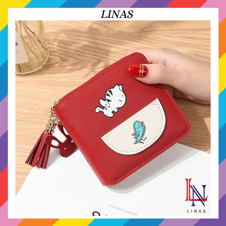 FreeShip Ví nữ mini đẹp, xinh xắn hình mèo và cá MT135 LiNas | BigBuy360 - bigbuy360.vn