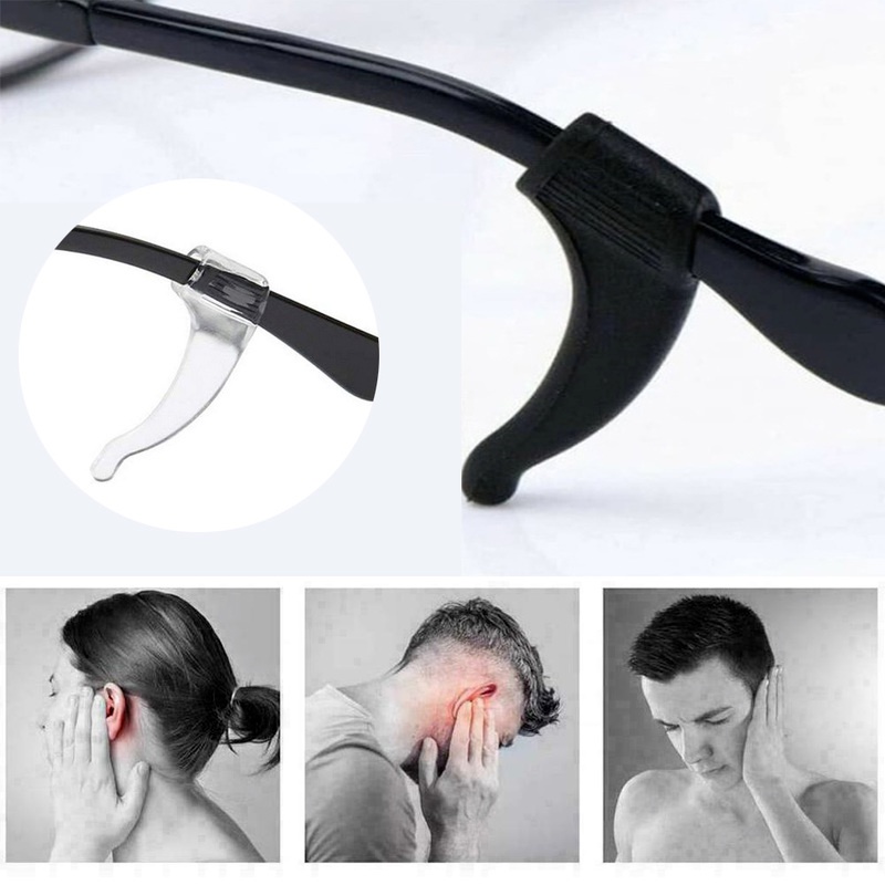 Giá đỡ mắt kính bằng silicon mềm trong suốt chống trượt tiện dụng