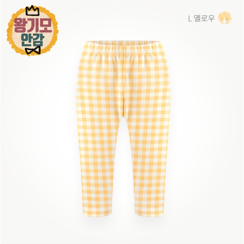 (100,110)Legging lót lông MM kẻ vàng maruse28