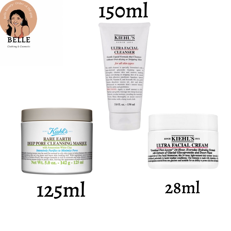 [Mã 153FMCGSALE1 giảm 10% đơn 250K] [Sephora Us] Set dưỡng da Kiehls Deep pore cleansing kit