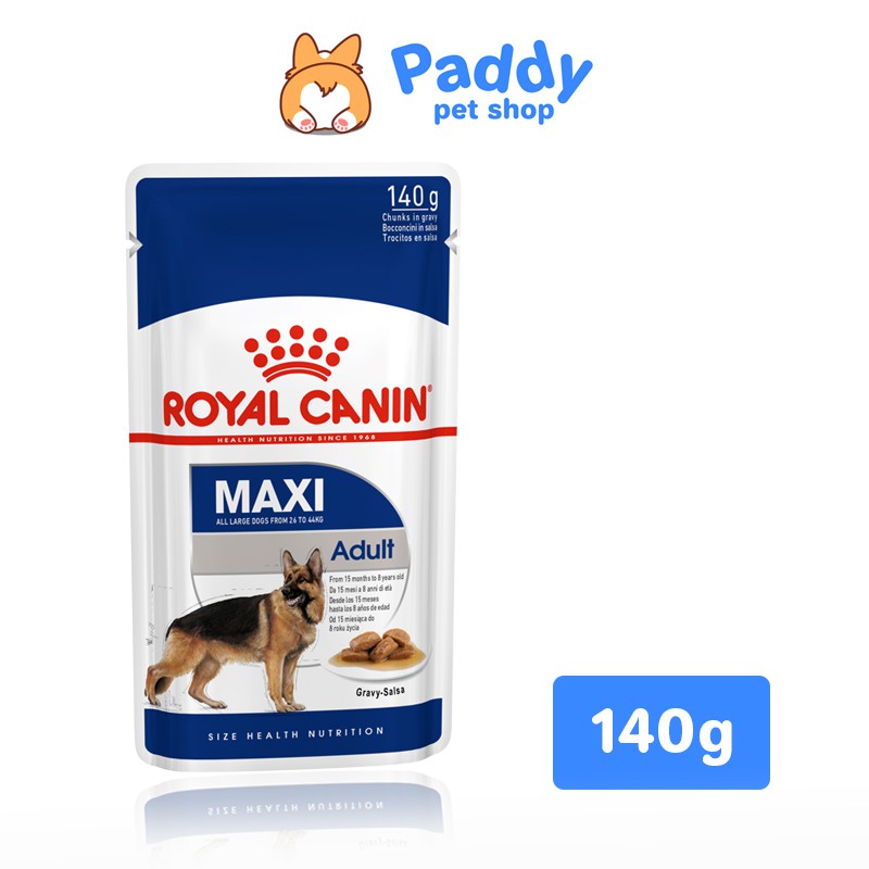  Pate Cho Chó Lớn Royal Canin Maxi Adult 140g - Hộp 10 Gói