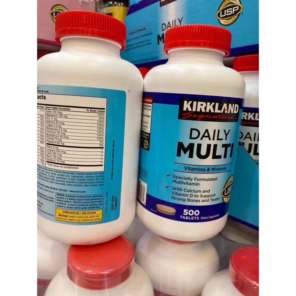 [DATE 2022] Viên Uống Kirkland Signature Vitamin Tổng Hợp Daily Multi 500 Viên