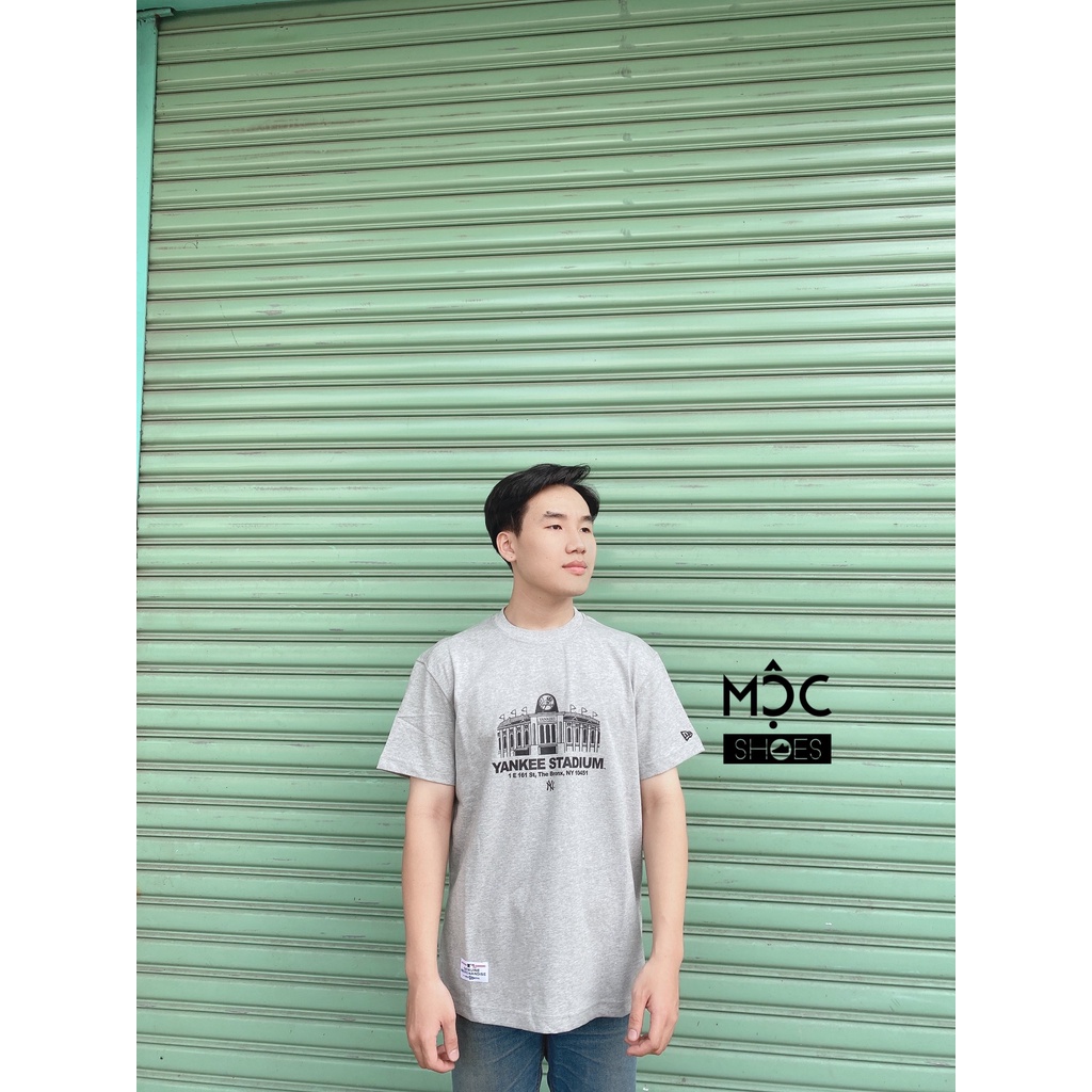 [CHÍNH HÃNG] Áo thun New Era logo Yankees Stadium màu Xám