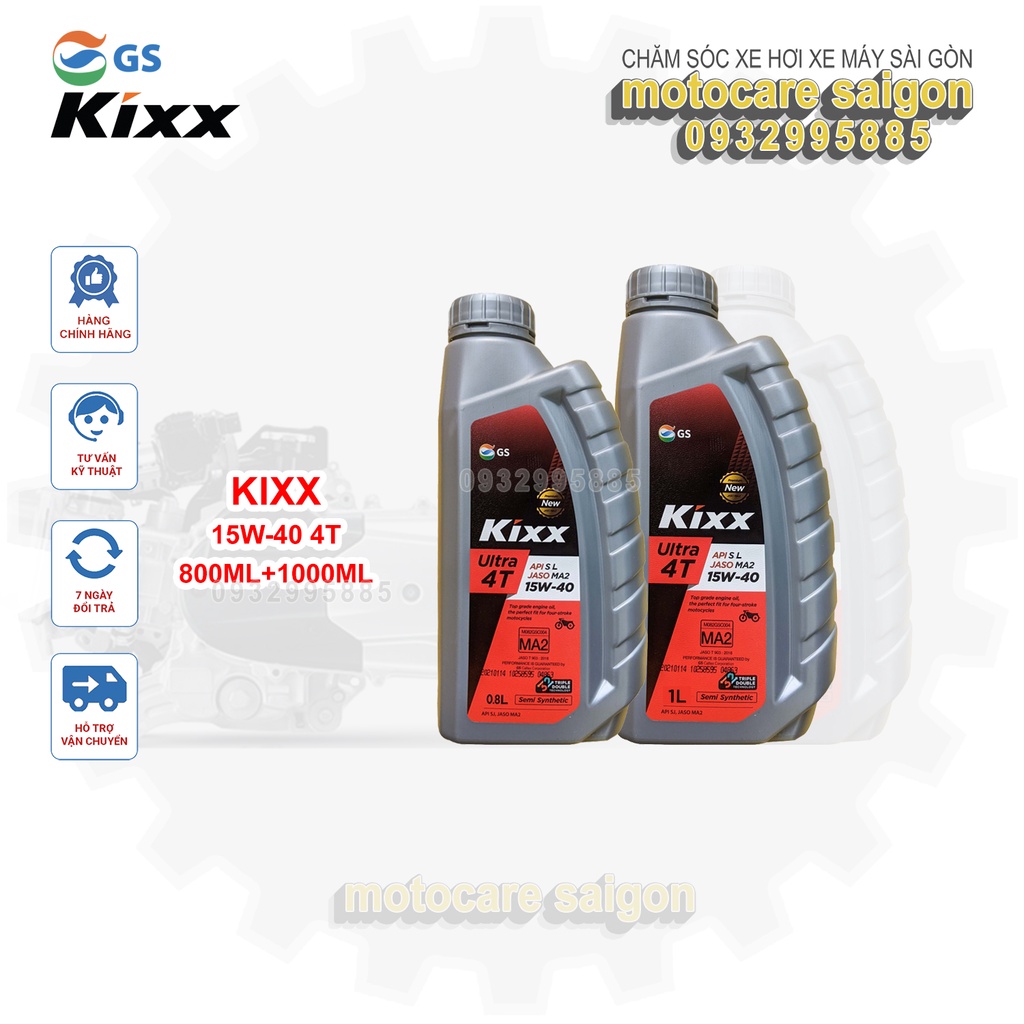 Nhớt Kixx 10W40 Fully Synthentic tổng hợp hoàn toàn nhập khẩu Hàn Quốc