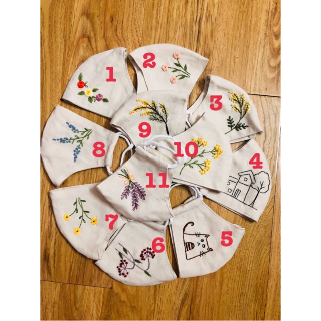 5 khẩu trang thêu tay (giao ngẫu nhiên) | BigBuy360 - bigbuy360.vn