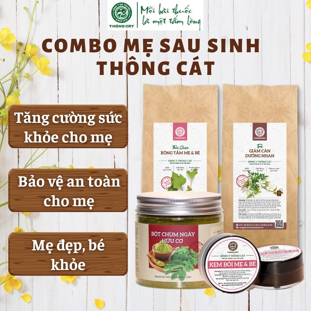 Set CHĂM SÓC TOÀN DIỆN thảo mộc cho mẹ bỉm sữa mẹ sau sinh