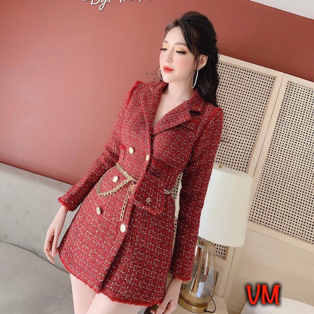 ÁO VEST DẠ TWEED KÈM TÚI ĐEO SANG CHẢNG | BigBuy360 - bigbuy360.vn