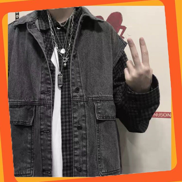 [Freeship - Hàng Auth] Áo Gile Jean unisex hàn quốc | BigBuy360 - bigbuy360.vn
