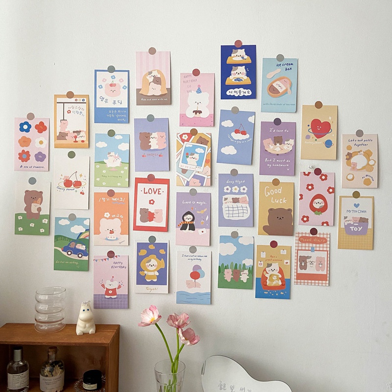 Set 30 Thẻ Giấy Treo Tường Trang Trí Phòng Ký Túc Xá