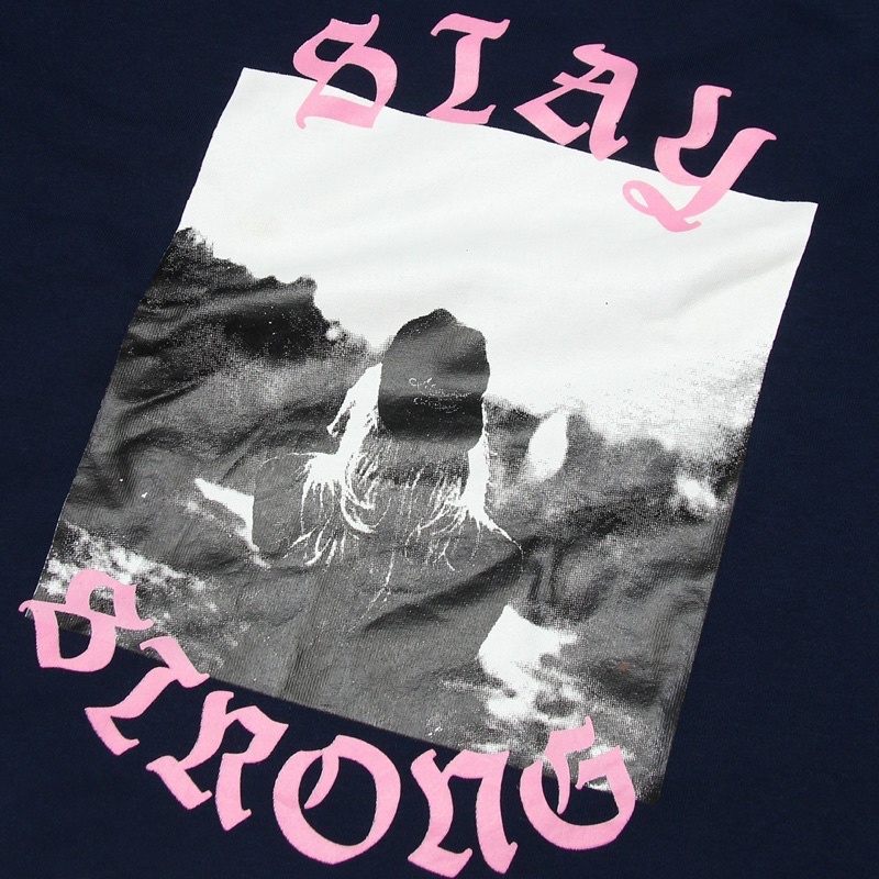 Usthebasic - Áo Stay Strong Crop Long Tshirt