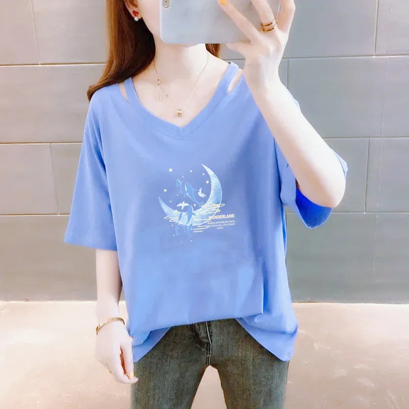 Áo Thun Nữ Cổ Chữ V Plus Size C9017 40-150KG