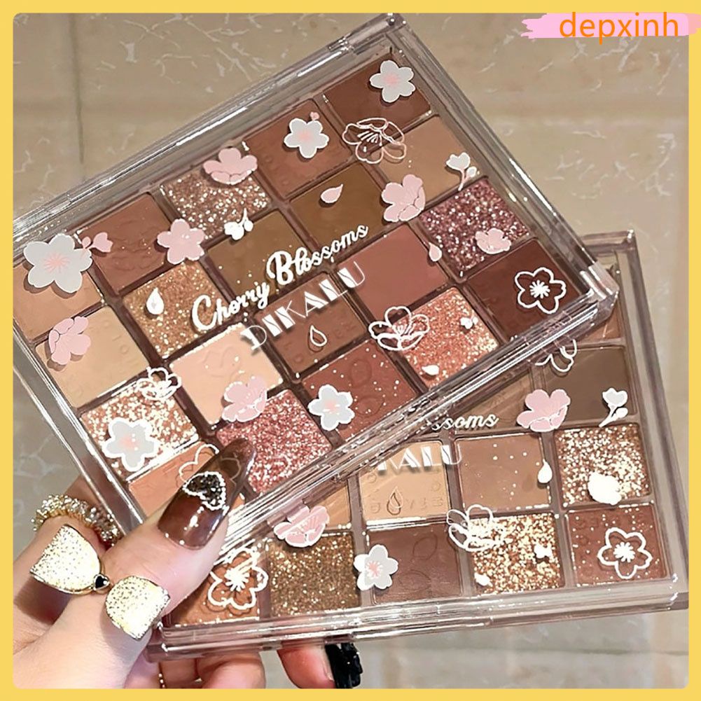 Bảng phấn mắt DIKALU 20 màu nhũ lì hoa đào