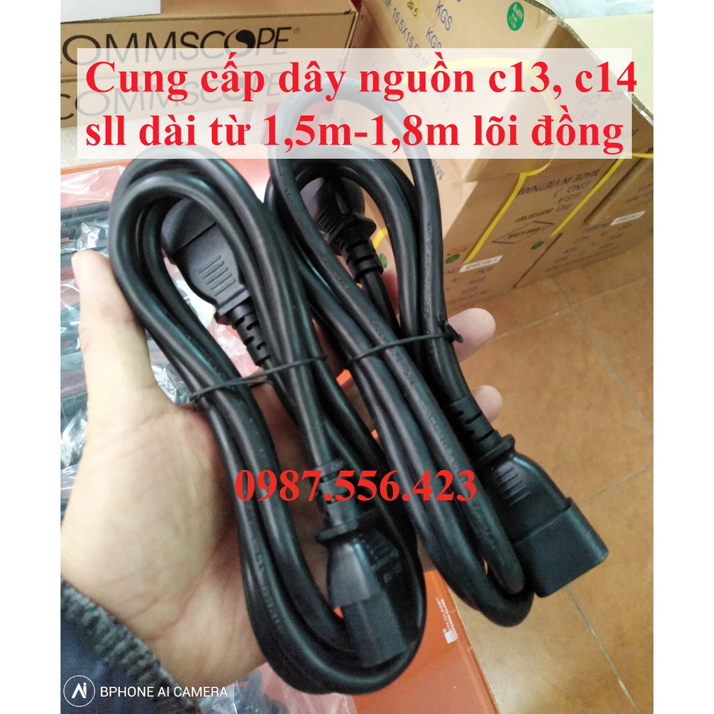 Dây nguồn máy tính C13,C14 lõi đồng tiết diện lõi 3x1.31mm  dài 1.5m - 1.8m dùng cho UPS, Server