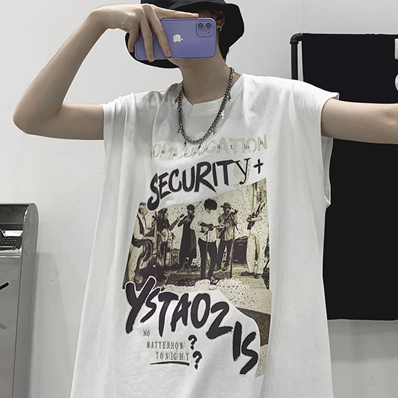 Áo Thun Thể Thao Sát Nách Dáng Rộng Size M-5XL Thời Trang Unisex Phong Cách Hip hop