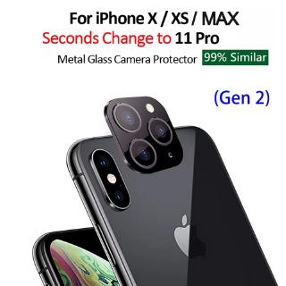 Metal Alumium Camera Back Lens IPhone X XS MAX Change 11 PRO 11PRO Fake Camouflage Protective Case