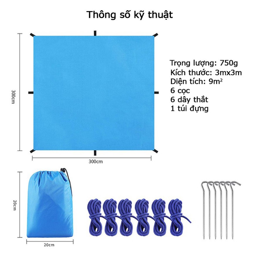 Tấm tăng lều cắm trại [HÀNG MỚI] tăng lều da ngoại, chống nắng, bạt tăng lều dã ngoại. | BigBuy360 - bigbuy360.vn
