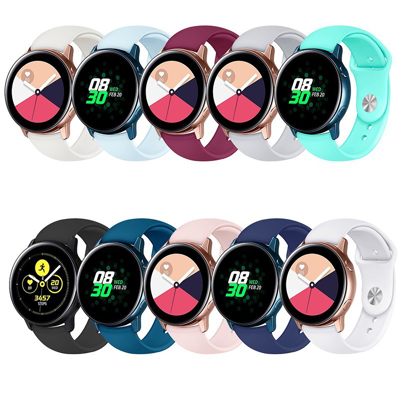 Dây đeo cổ tay bằng silicone 20x233mm cho đồng hồ Samsung Gear S2 Galaxy watch 42mm