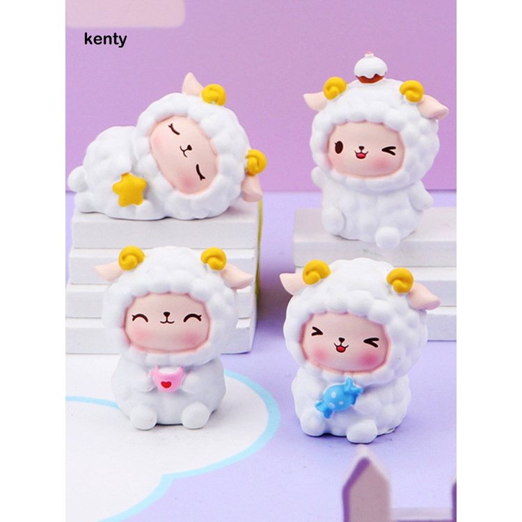 Mô hình chú cừu mini bằng nhựa dành cho trang trí cây cảnh xinh xắn