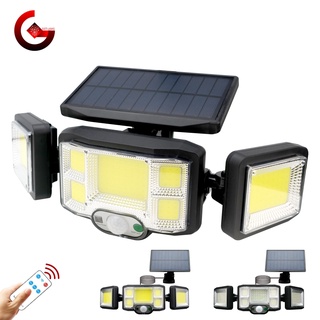 Đèn LED 192 COB 3 Đầu Cảm Biến Chuyển Động Chống Nước 3 Chế Độ Kèm Điều Khiển Từ Xa Cho Sân Vườn