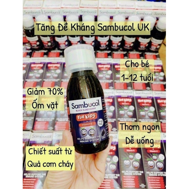 Tăng sức đề kháng sambucol anh 120ml date 2/2025