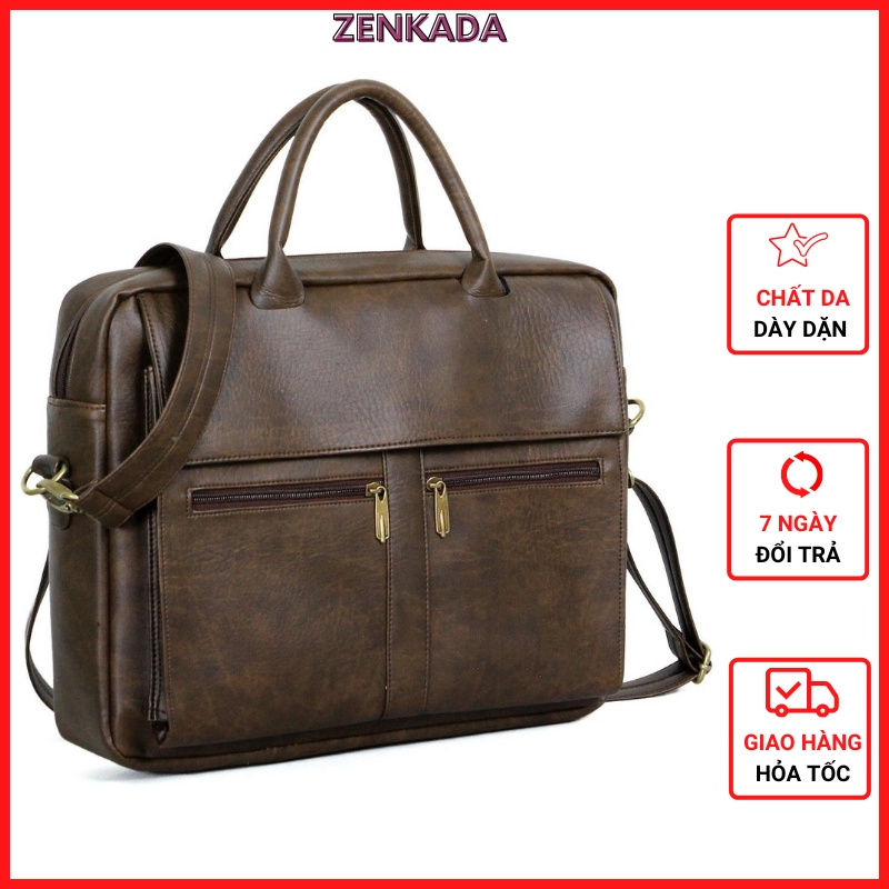 Túi đựng laptop 15.6 inch, cặp xách văn phòng công sở Zenka nhiều ngăn tiện dụng rất sang trọng và lịch lãm