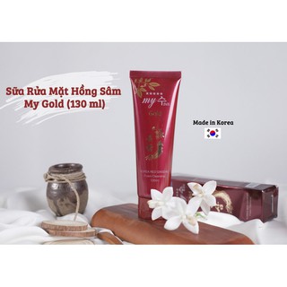 Sữa rửa mặt hồng sâm đỏ my gold 130ml