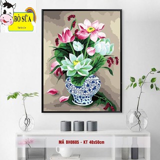 Tranh sơn dầu số hóa (LOẠI kHUNG DÀY 2.5CM) mã BH0605 size 40x50cm đã căng khung và đầy đủ phụ kiện