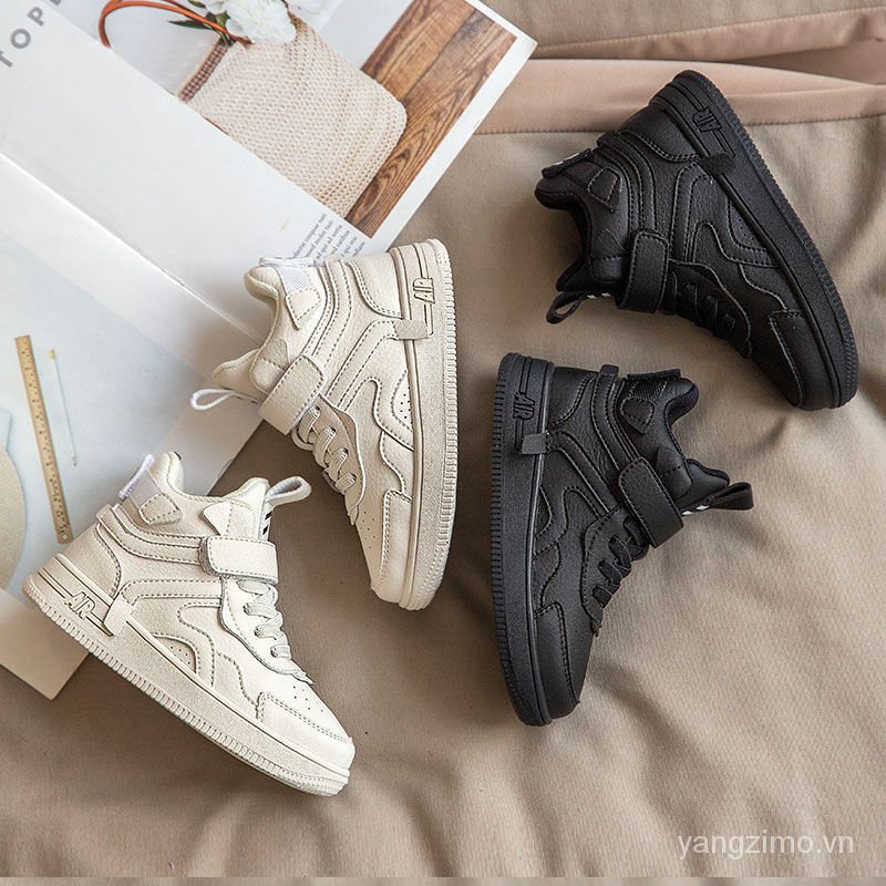 Giày Cotton Lót Lông Cừu Cổ Cao Thời Trang Thu Đông Mới Cho Bé