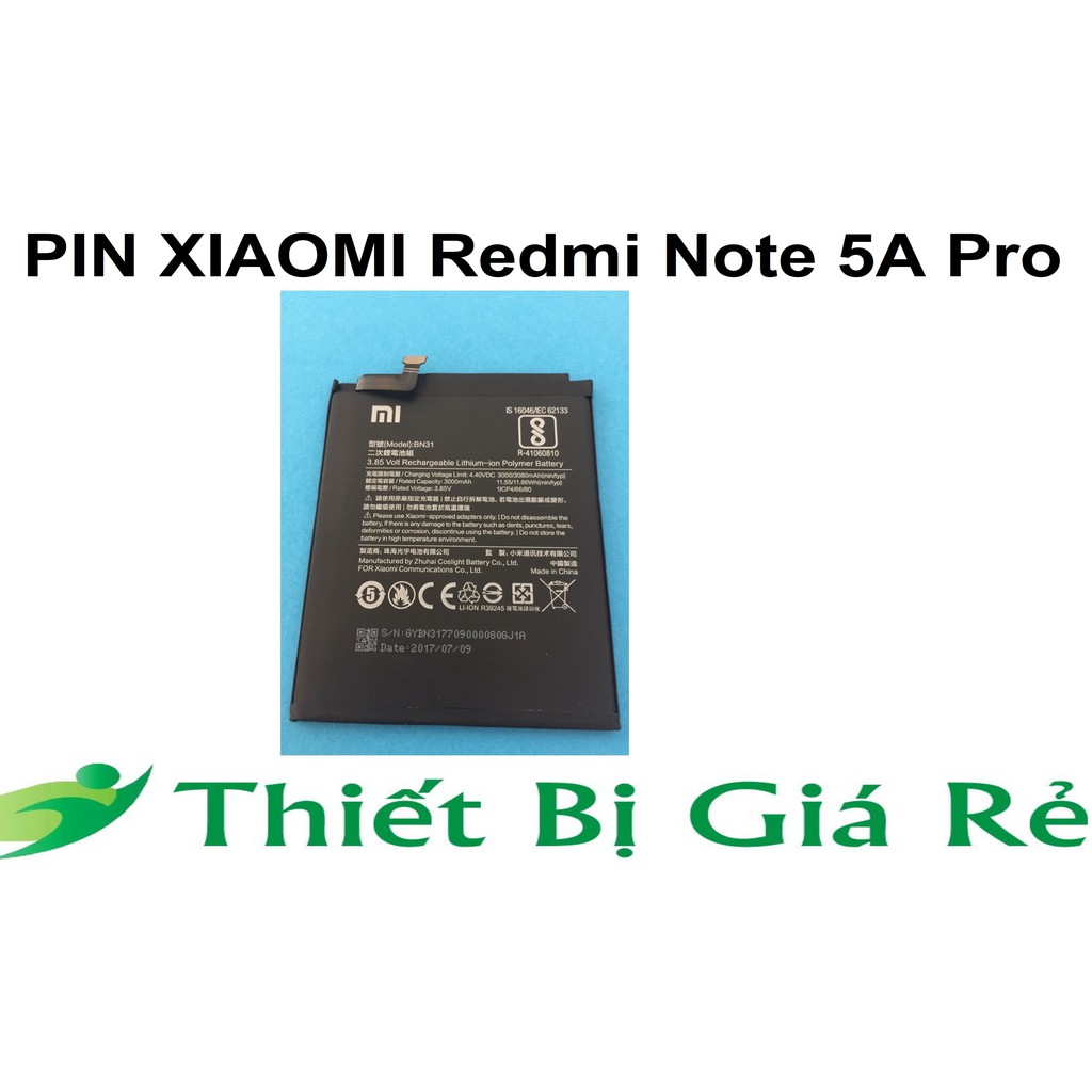 PIN XIAOMI Redmi Note 5A Pro