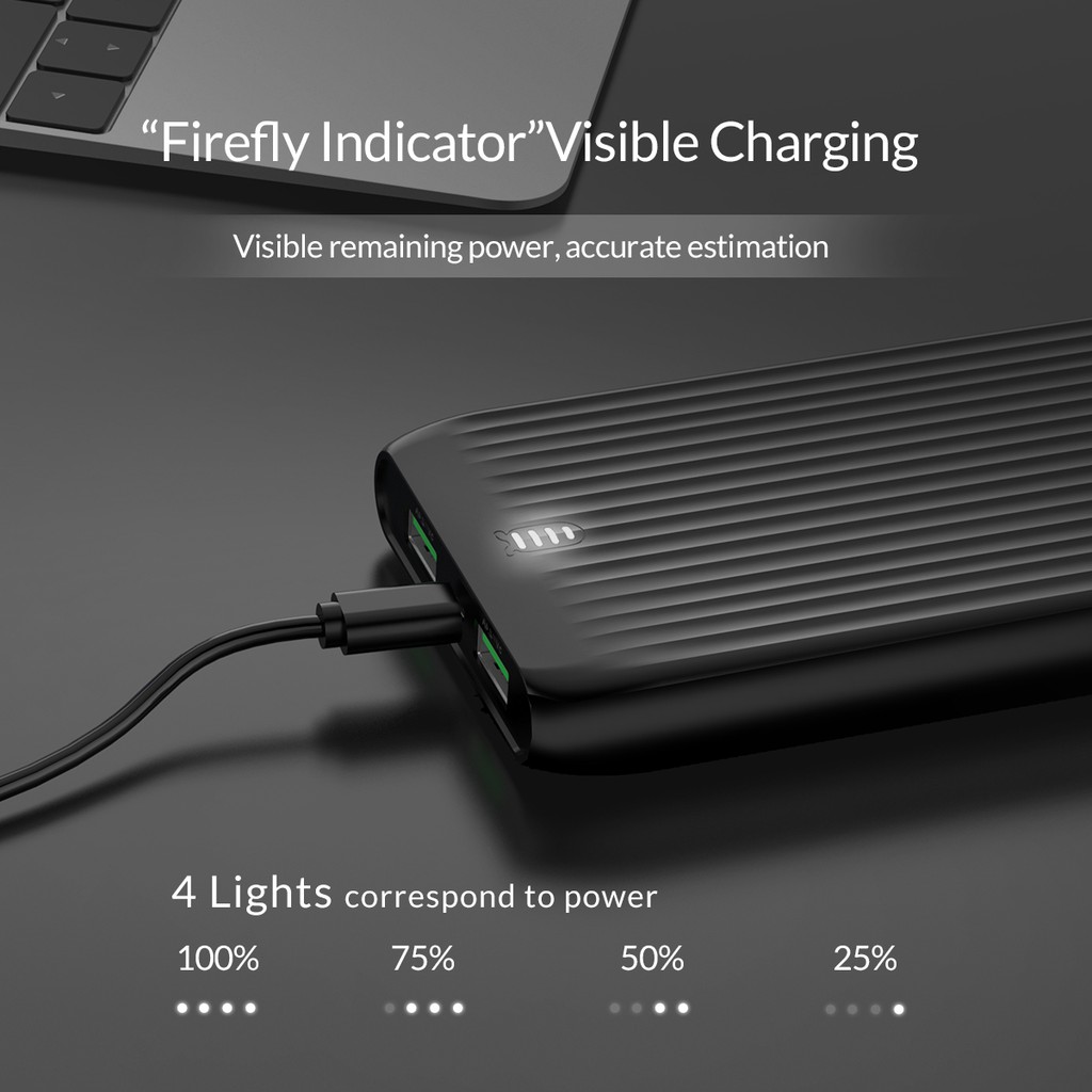 SẠC DỰ PHÒNG SIÊU MỎNG ORICO FIREFLY K10S – 10.000 Mah - Phân phối chính hãng