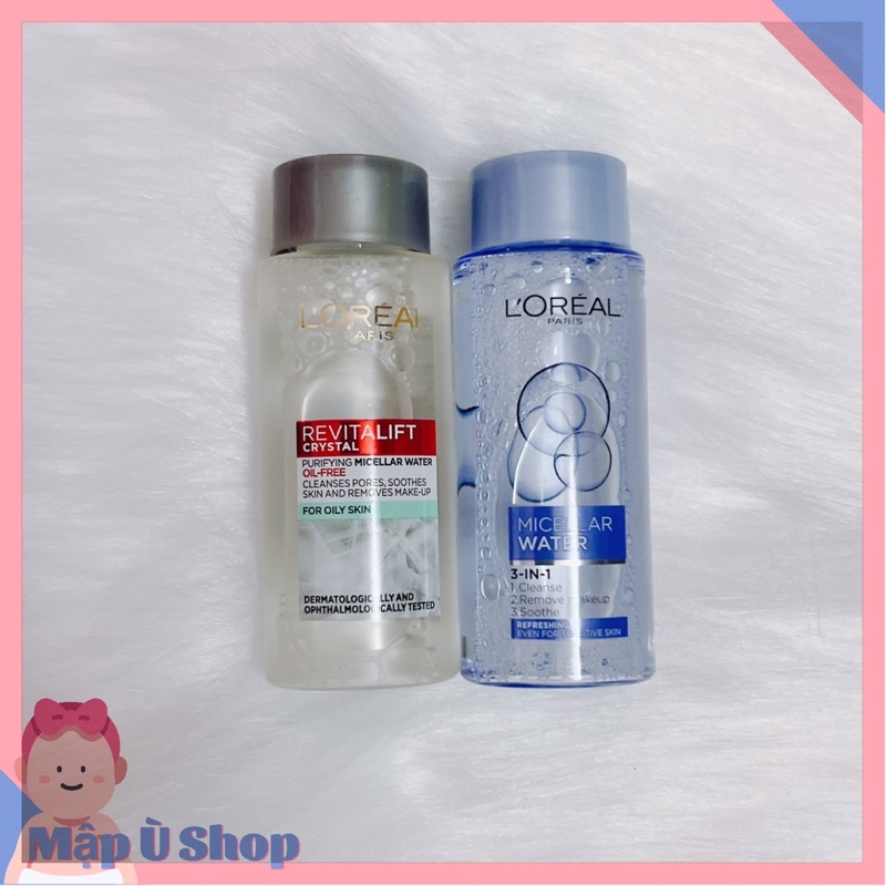 Nước tẩy trang Loreal tươi mát , kiềm dầu 30ml / 95ml chai nhỏ
