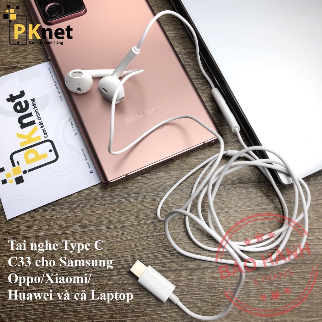 Tai nghe Type C cho Oppo, Xiaomi, Readmi, Huawei, Samsung,... CM33 chính hãng [Cam kết chất lượng, bảo hành 1 đổi 1]