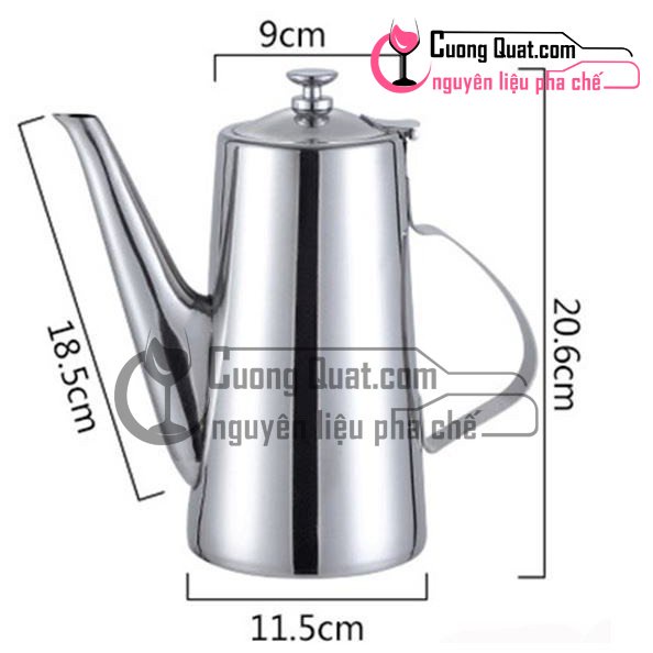 Bình Rót Trà, Cafe - 2 Lít INOX Cao Cấp