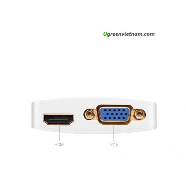 [Mã ELHAMS5 giảm 6% đơn 300K] Cáp chuyển Mini Displayport to VGA+HDMI Ugreen 10427