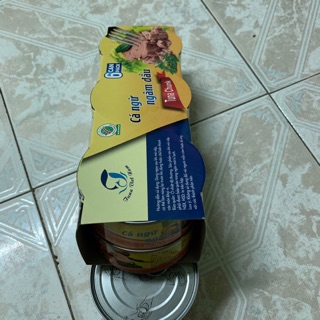 6 lon cá ngừ ngâm dầu skip có miếng 160g
