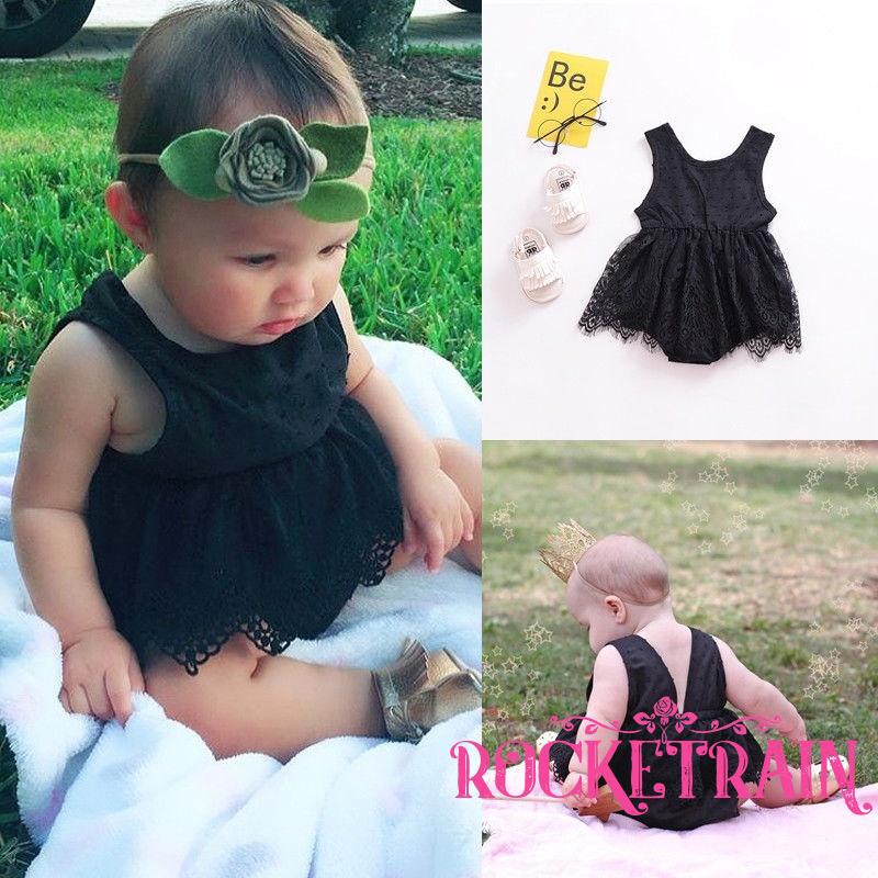 Áo váy liền thân thiết kế phối ren đặc sắc dành cho bé gái sơ sinh 0-18 tháng tuổi