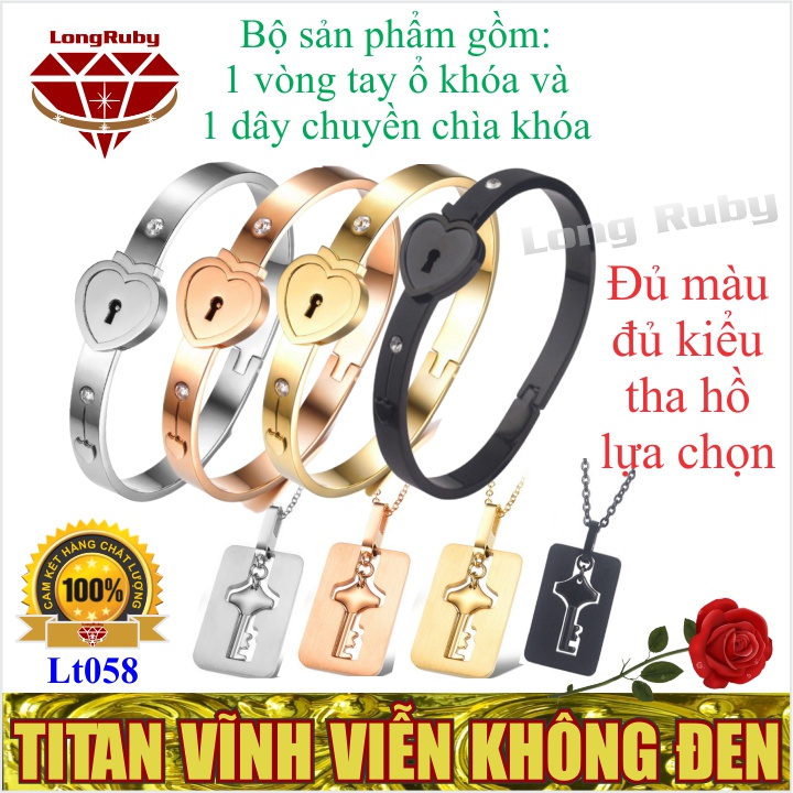 VÒNG TAY CAO CẤP Ổ KHÓA DÂY CHUYỀN CHÌA KHÓA KHÔNG ĐEN