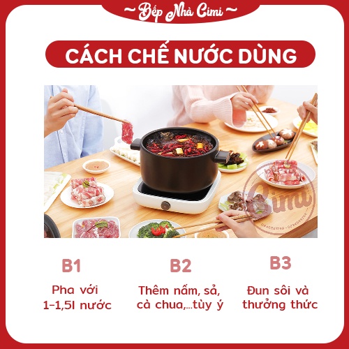 Gia vị lẩu Haidilao 220g - Cốt lẩu tứ xuyên - Haidilao Hotpot - Bếp Nhà CIMI