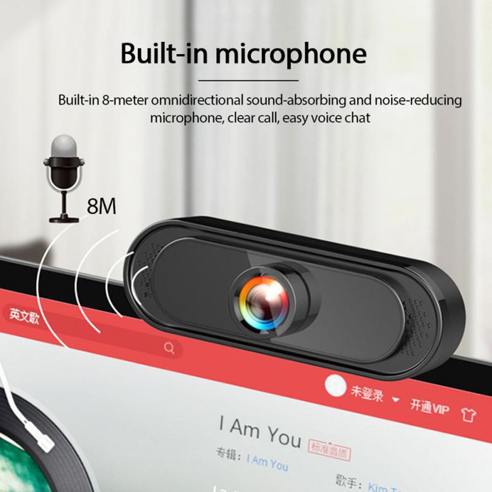 Webcam Mini HD 1080p 720p Rõ nét Chân thực Tích Hợp Micro Cho Máy Tính/TV | BigBuy360 - bigbuy360.vn