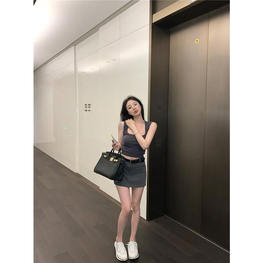 Áo Hai Dây Cổ Vuông Gợi Cảm Phong Cách Mới Mùa Hè 61483