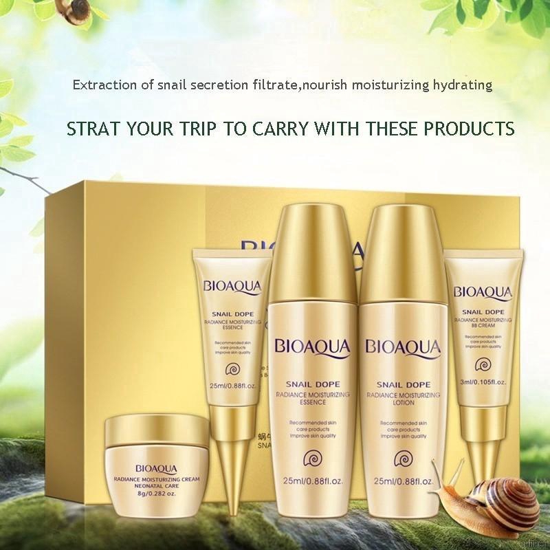Set 5 món mỹ phẩm dưỡng ẩm BIOAQUA chiết xuất ốc sên cao cấp | BigBuy360 - bigbuy360.vn