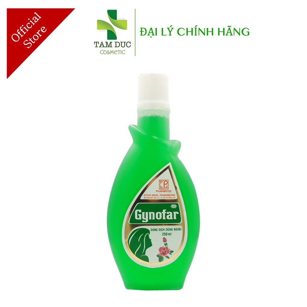 Dung dịch vệ sinh phụ nữ Gynofar gội đầu tắm rửa chai 250ml và 500ml