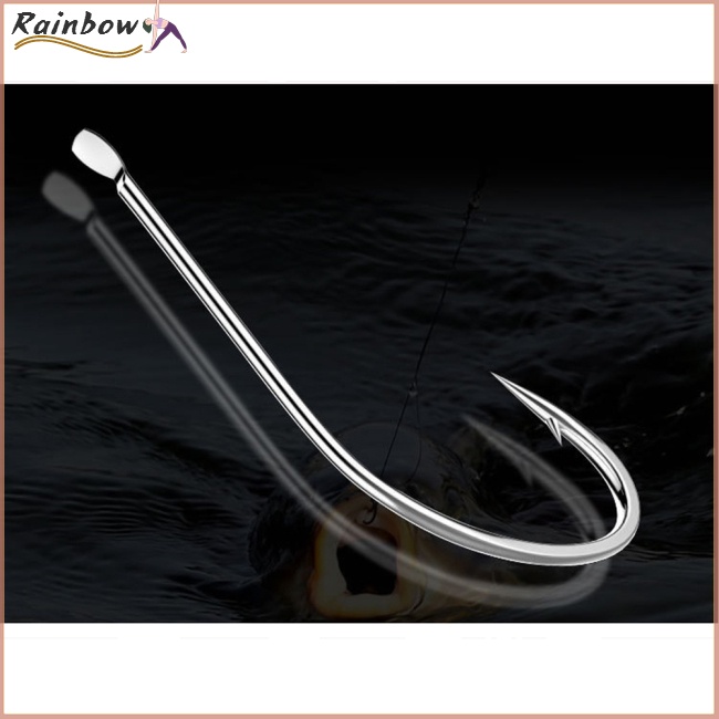 [COD] 50 Chiếc Móc Thép carbon Cao 1#-10# Lưỡi Câu Cá Cán Dài Chất Lượng Cao