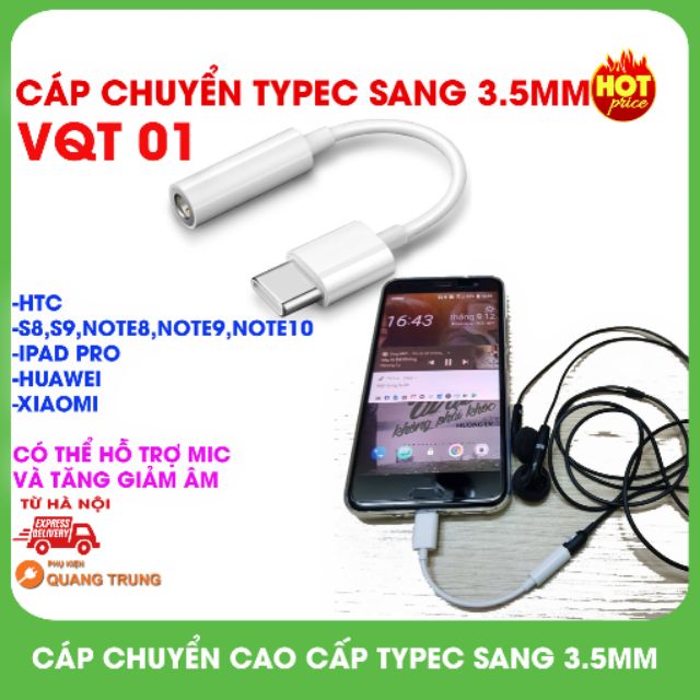 Cáp chuyển typec sang audio 3.5mm