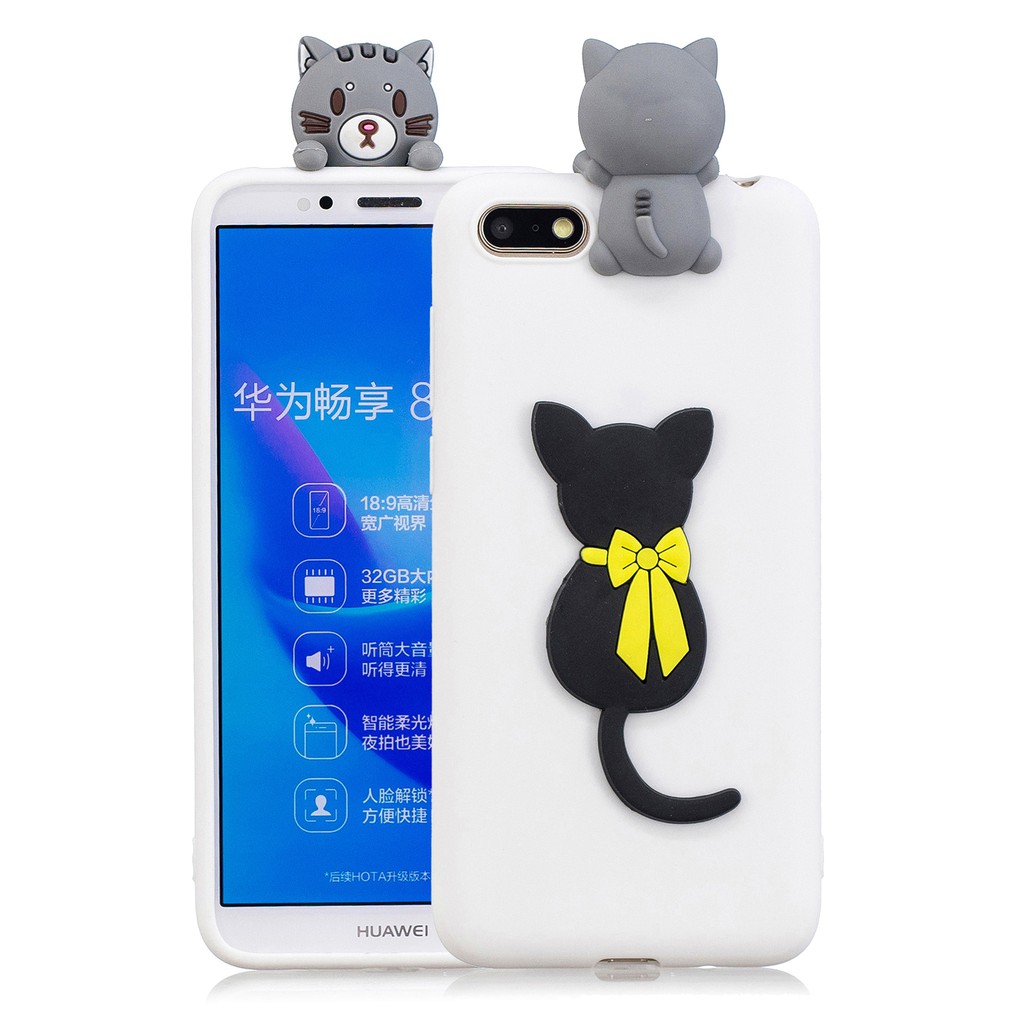 Ốp điện thoại silicon với thiết kế dễ thương cho điện thoại Huawei Y5 2018