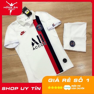 [CAO CẤP] Áo Bóng Đá Đá Banh CLB PARI SAINT GERMAIN/ PSG Trắng Chất Polyester Hàng Thailand Thi Đấu - HỒNG ÂN SPORTS