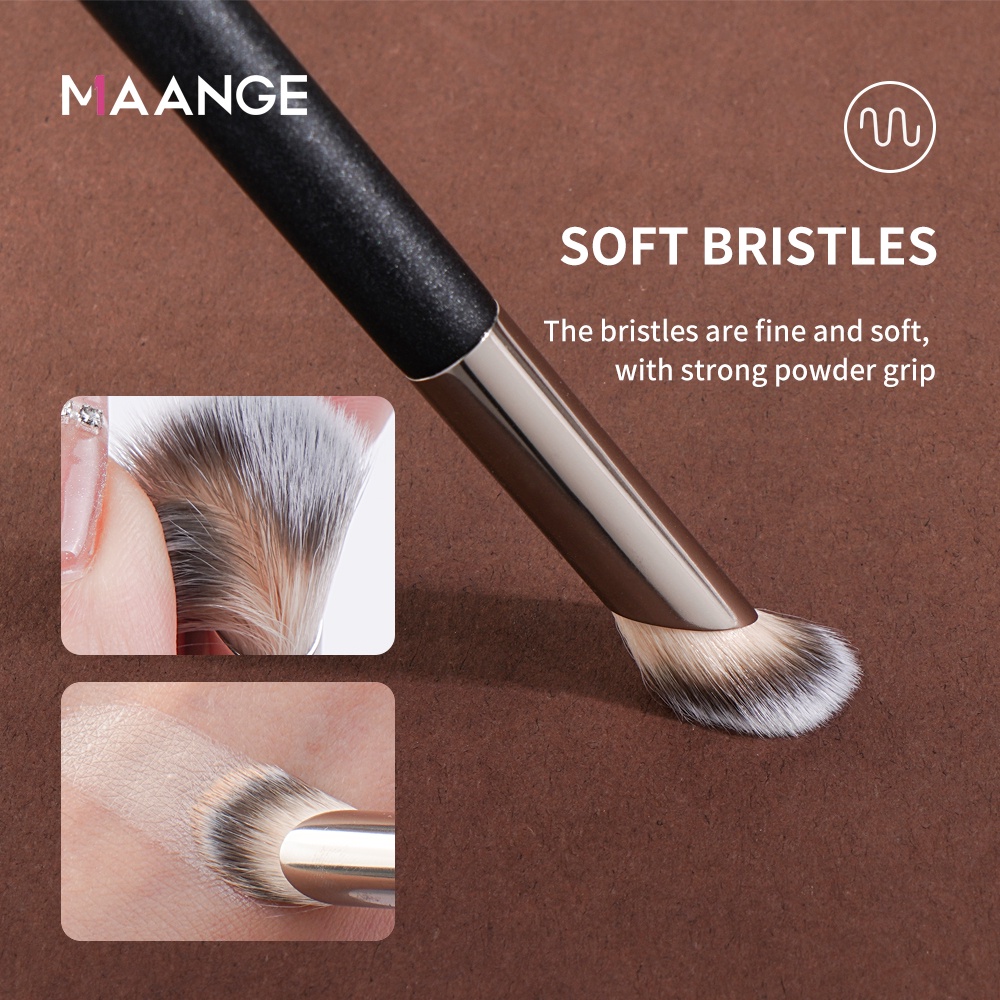 Cọ trang điểm MAGEFY với tay cầm gỗ dài 14.5cm