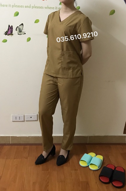 Đồng Phục Spa, Đồng phục thẩm mỹ -[ màu Vàng nâu ]-