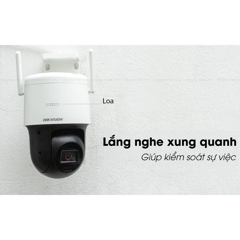 Camera IP Wifi 4MP Speed Dome PTZ HIKVISION DS-2DE2C400IW-DE/W Mini xoay 360 độ